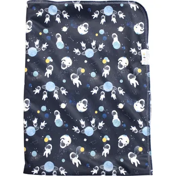 Přebalovací podložka Breberky Přebalovací podložka (PUL) - Vesmírný cestovatel, sv. modrý velur