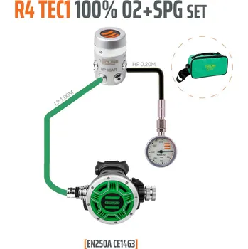 Regulátor Tecline R4 TEC1 100% O2 STAGE SET s manometrem
