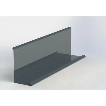 Plech Lemování zdí RŠ 250 1 bm Antracitová (RAL 7016)