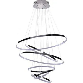 LED Závěsné svítidlo AZzardo Wheel 6 Long Dimm chrome AZ2990 140W 8400lm 3000K IP20 85cm stmívatelné chromové