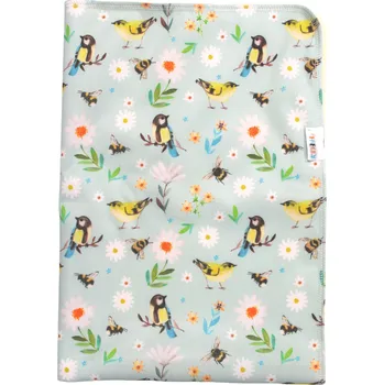 Přebalovací podložka Breberky Přebalovací podložka (PUL) - Sýkorky v kopretinách, sv. žlutý velur