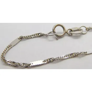 Řetízek Klenoty Budín Dámský zlatý řetízek z bílého zlata TWIST 585/1,97gr 50cm HK6163 (Klenoty Budín Dámský zlatý řetízek z bílého zlata TWIST 585/1,97gr 50cm HK6163)