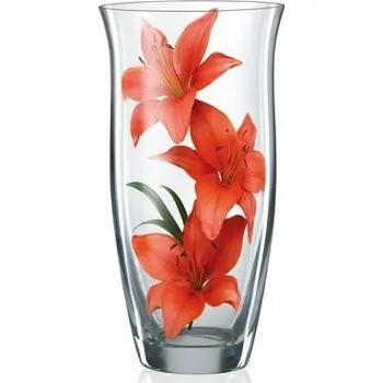Bytová dekorace Crystalex Skleněná váza 230 mm