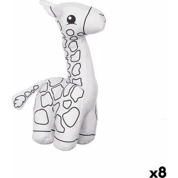 Set školních potřeb Pincello Zvířátka na vymalování Žirafa Látka Bílá Černá (17 x 22 x 9 cm) (8 kusů)