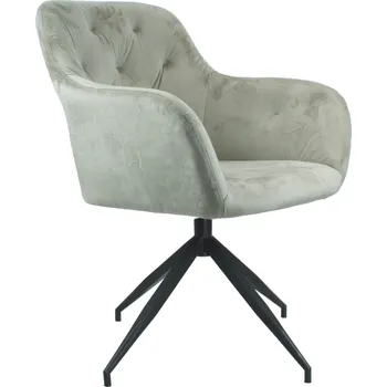 Jídelní židle Tempo Kondela Otočná židle, šedohnědá Taupe Velvet látka/černá, VELEZA NEW