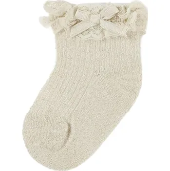 Kojenecké oblečení MAYORAL dívčí luxusní ponožky s krajkou 1 pár Champagne EU 21