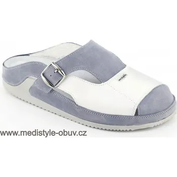 Dámská zdravotní obuv MEDISTYLE PARINA 5P-J16/1 pantofel šedo-bílý, šedo-bílá - 41
