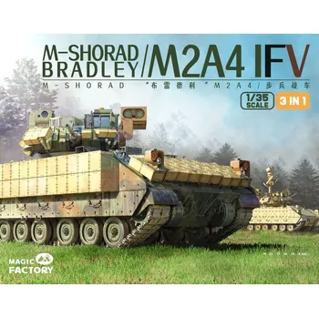 Plastikový model Magic Factory 1/35 M-Shorad M2A4 Bradley IFV (3-in-1)