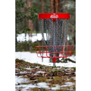Discrait Discrait Park Disc Golf Target Červená přenosný, krátká tyč vč. stojanu