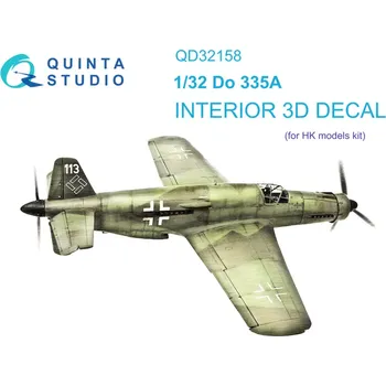 Plastikový model Quinta studio 1/32 Do 335A 3D-Print.&col.Interior (HKMOD)
