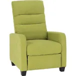 Polohovatelné zelené relaxační křeslo TURNER, odolný potah, kompaktní rozměry