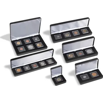 Obal pro sběratelský předmět Leuchtturm NOBILE etue pro QUADRUM MINI bublinky Barva: Černá, Vnitřní uspořádání: 2x QUADRUM bublinka