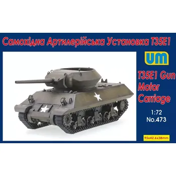 Plastikový model Unimodel 1/72 T35E1 Gun Motor Carriage