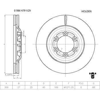 Brzdový kotouč Brzdový kotouč BOSCH 0 986 479 V29