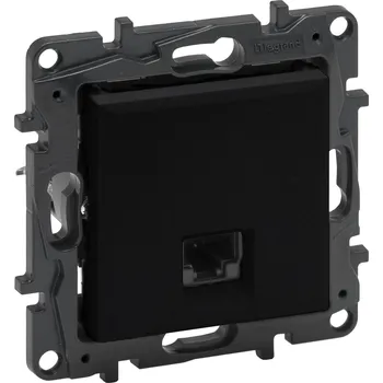 Elektrická zásuvka LEG 863565 NILS-1XRJ45 C6 STP ČERNÁ