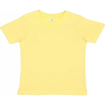Rabbit Skins Dětské tričko z organické bavlny Barva: žlutá pastelová, Velikost: 5/6 let LA3321