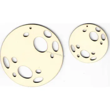 Překližka Dřevěný výřez, S52/1, MĚSÍC S KRÁTERY-velký, 9,5cm, 1ks