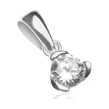 Přívěsek Stříbrný přívěsek 925 - zirkon v kalichu se třemi lístky