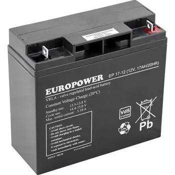 Trakční baterie EUROPOWER Baterie AGM EPL řady EPL 12V 17Ah (životnost 15 let)