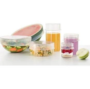 Lékué Silikonové víčko na potraviny a nádobí, průměr 20 cm, průhledná