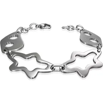 Náramek Náramek z chirurgické oceli stříbrné barvy, nepravidelné tvary