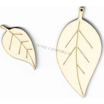 Stavební deska Výřez z překližky, K22/2, OSIKOVÝ LIST-malý, 2x4cm, 1ks