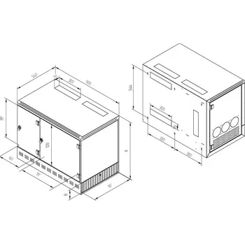 Rozvaděč TRITON 19' rozv.nást.12U/900x540mm+2U,server vpravo,černý RFA-12-A95-BAX-A12