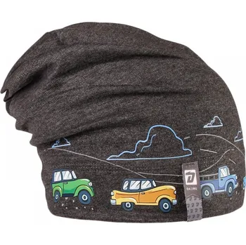 Čepice Bavlněná čepice Dráče - Pepe 15, tmavě šedá, auta Barva: Šedá, Velikost: 54-56