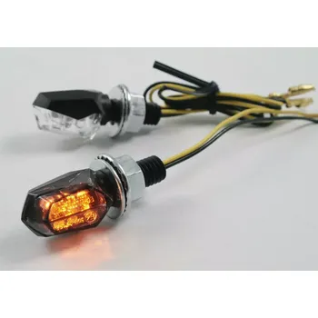 Osvětlení pro motocykl Univerzální led blinkry PARTS EUROPE TURN SIGNAL MINI černé s kouřovým objektivem- PÁR