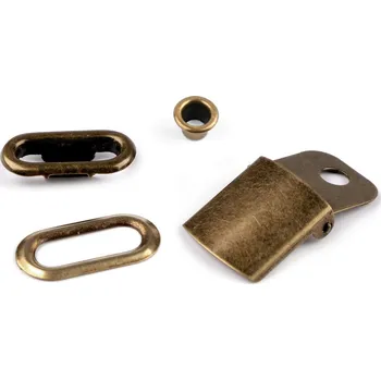 Kovová sada k výrobě kšiltovky, barva 1 staromosaz