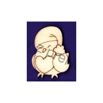 Překližka Výřez z překližky, G61, OSPALÝ PTÁČEK , 3,3x4,5cm, 1ks