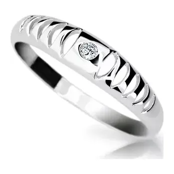 Prsten Zlatý zásnubní prsten DF 1282 se zirkony