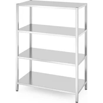 Dílenský regál Gastrofans Skladový regál se 4 plnými policemi - šroubovatelný, Kitchen Line, 1200x600x(H)1800mm