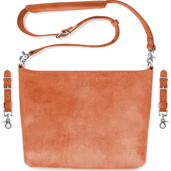 Eggo Gennep - kožená přebalovací taška na kočárek a kabelka Oranžová
