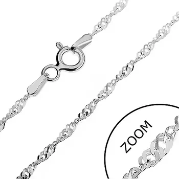 Řetízek Řetízek ze stříbra 925 - hustá plochá očka ve spirále, 1,8 mm