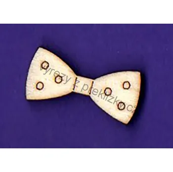 Překližka Výřez z překližky, F89, MAŠLE/MOTÝLEK, s puntíky, 2,5x1cm, 1ks