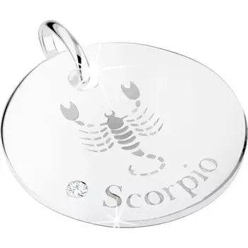 Přívěsek Stříbrný přívěsek 925, znamení ŠTÍR, čirý zirkon, zrcadlový lesk