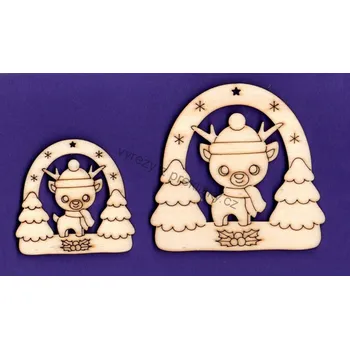 Překližka Výřez z překližky, F10/1, ozdoba, SOBÍK-velký, 7,3x7cm, 1ks