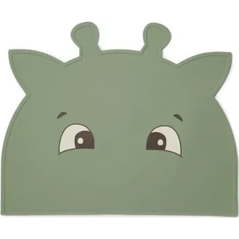 prostírání NUUROO Albert Silikonové prostírání Giraffe Dusty Green
