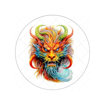 Jedlá dekorace na dort DUHOVÝ DRAK, VARIANTA Jedlý papír 1812