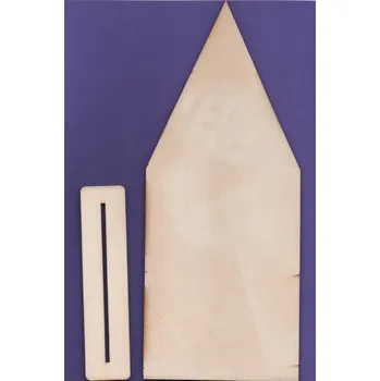 Dřevěná hračka Dřevěný výřez z překližky, D04, DOMEČEK, 12x29cm, 1ks
