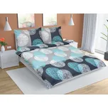 Povlečení bavlna na dvoudeku - Koule tyrkysová, šedá - 220x200, 2ks 70x90 cm (220 cm šířka x 200 cm délka)