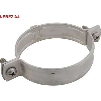 Objímka dvoušroubová bez pryžové vložky T3 NEREZ A4