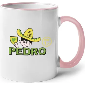 Keramický hrnek Pedro, Barva Růžová, Velikost 330 ml, Canvas Keramický hrnek s barevným uchem Bezvatriko.cz 1357