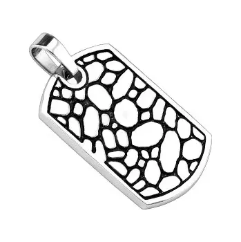 Přívěsek Přívěsek - ocelová známka, vzor kamene