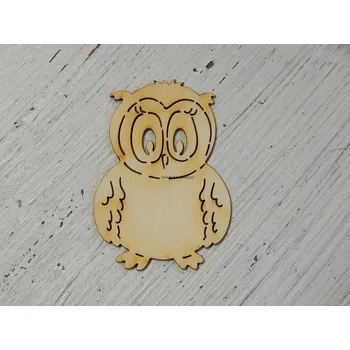 Překližka Výřez z překližky, P53/OP10342, MOUDRÁ SOVIČKA, 7x5cm, 1ks