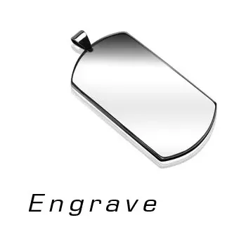 Přívěsek Přívěsek z chirurgické oceli - známka DOG TAG, stříbrná barva