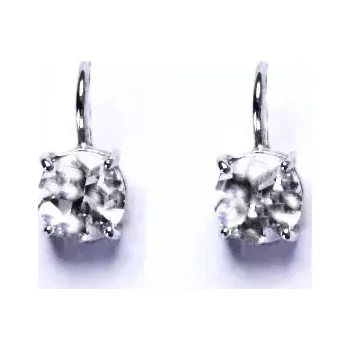 Náušnice Stříbrné náušnice čirý zirkon - NK1252 (Stříbrné náušnice se zirkonem 7 mm)