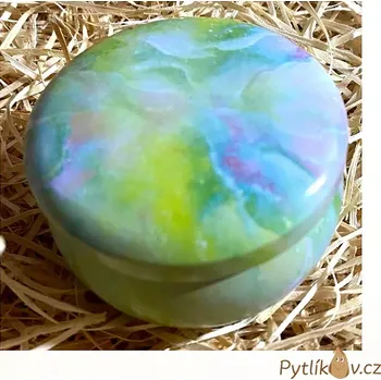 Svíčka Sójová svíčka s dřevěným knotem Máta 90g (Přírodní svíčka ze sojového vosku s dřevěným knotem. Svíčka s vůní Máta.)