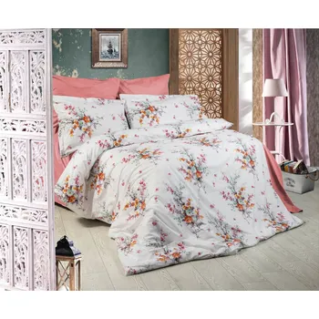 Povlečení Krepové povlečení Kvítí světle modré Velikost: POVLEČENÍ 70x90 + 140x200cm